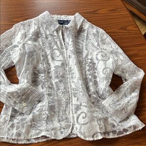 Susan Graver Sheer Floral Blouse